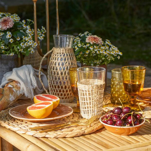 Freja, vaso de cristal reciclado verde